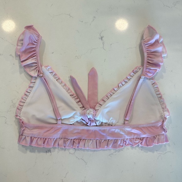 LoveShackFancy Pink Ruffle Bikini Set Elena Bottom & Claudia Top - Picture 7 of 8